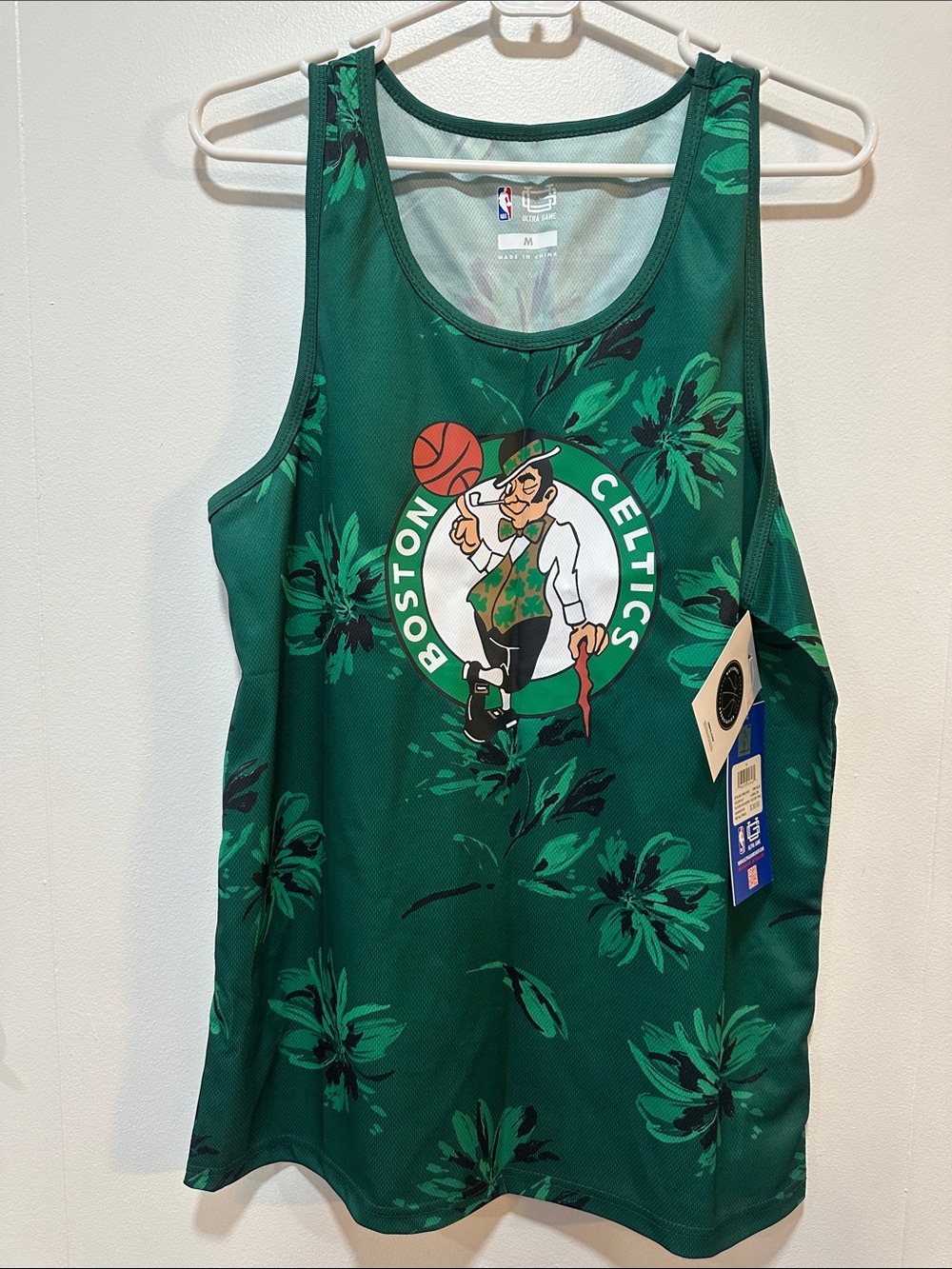 NBA Boston Celtics Green Floral Logo Tank